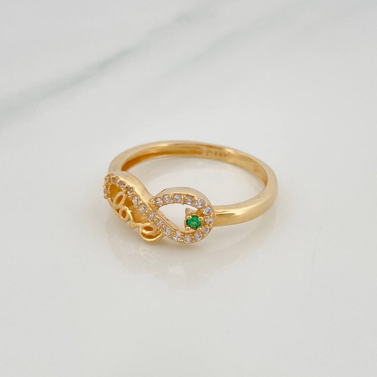 Anillo Infinito Love 2.55 g / T7 Oro Amarillo 18K