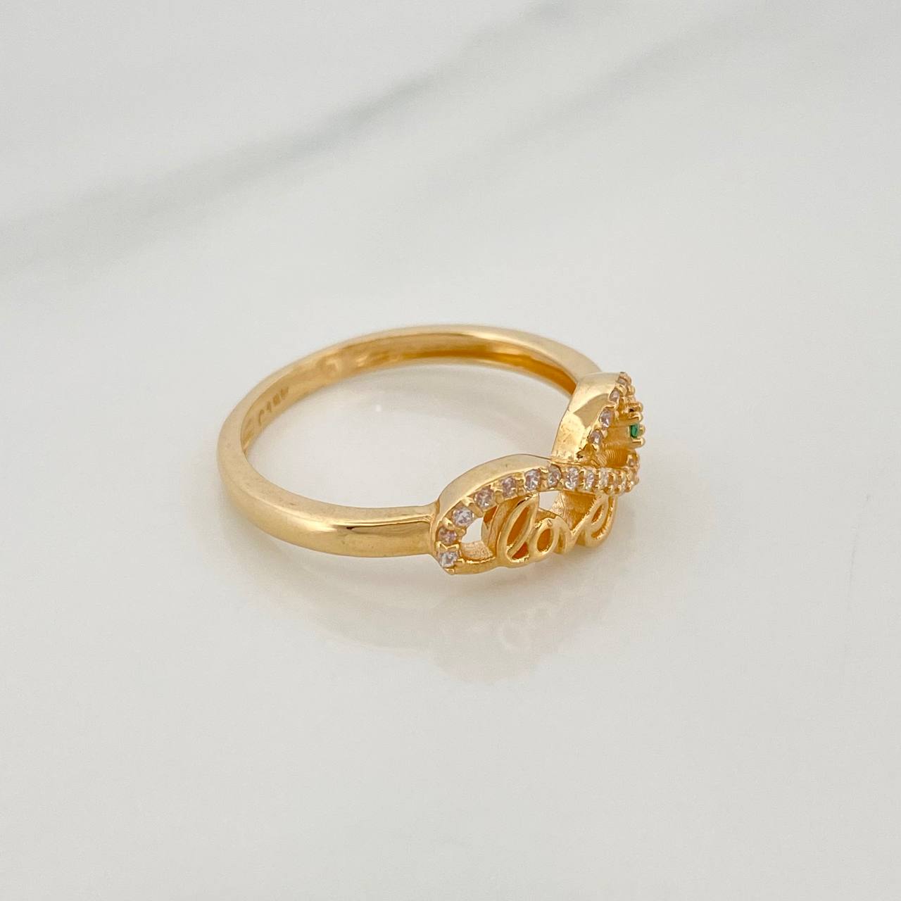 Anillo Infinito Love 2.55 g / T7 Oro Amarillo 18K