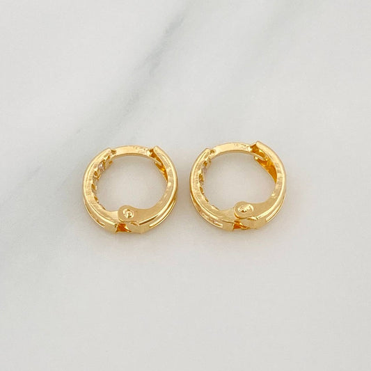 Candongas Carril 1.1 g / 1 cm Oro Amarillo 18K
