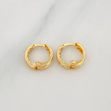 Candongas Carril 1.1 g / 1 cm Oro Amarillo 18K