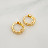 Candongas Carril 1.1 g / 1 cm Oro Amarillo 18K