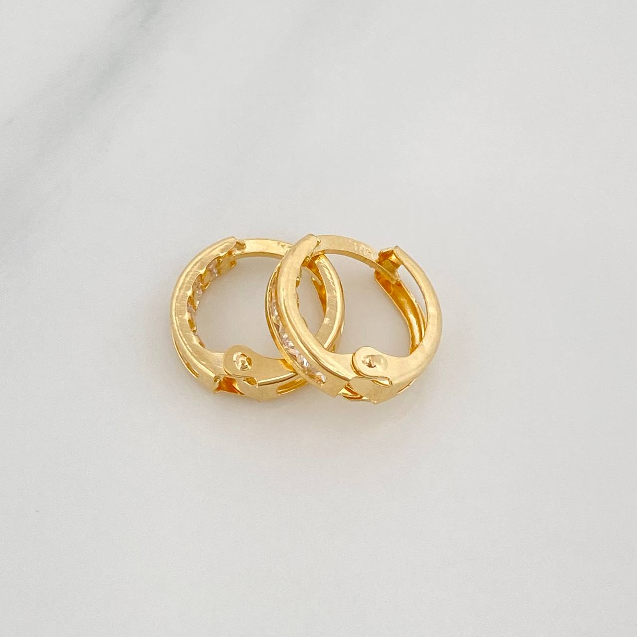 Candongas Carril 1.1 g / 1 cm Oro Amarillo 18K