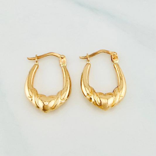 Candongas Bolso Corazon 1.55 g / 2 cm Oro Amarillo 18K