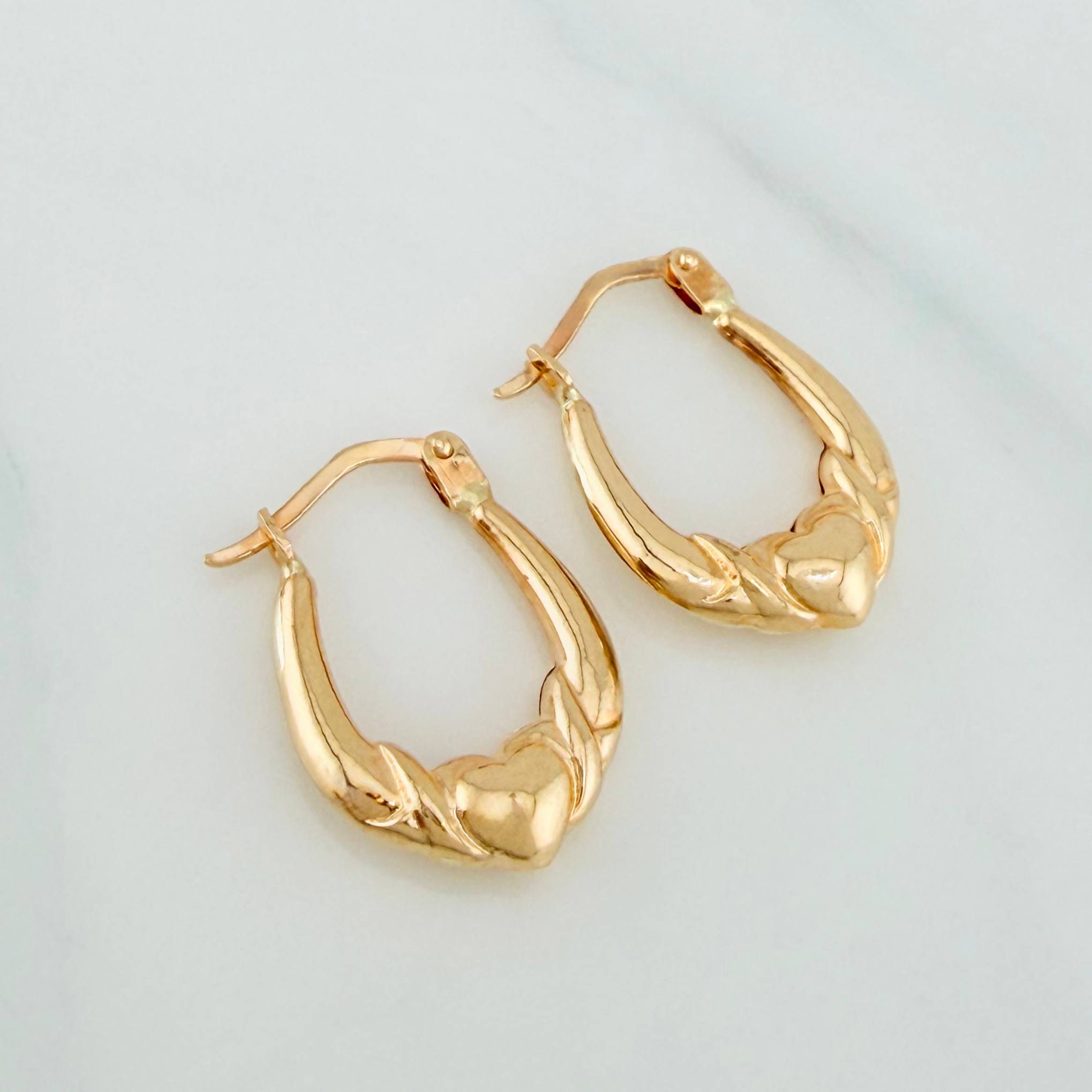 Candongas Bolso Corazon 1.55 g / 2 cm Oro Amarillo 18K
