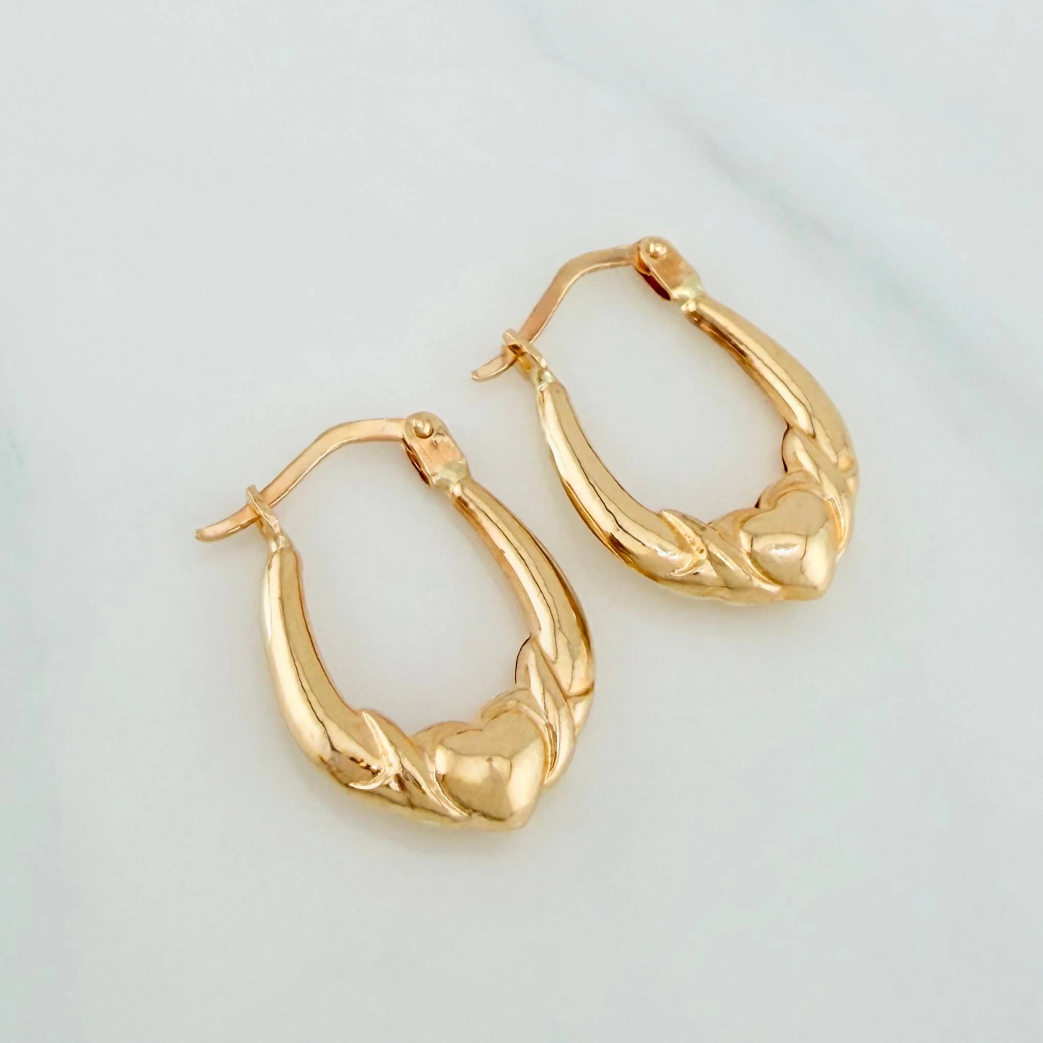 Candongas Bolso Corazon 1.5 g / 2 cm Oro Amarillo 18K
