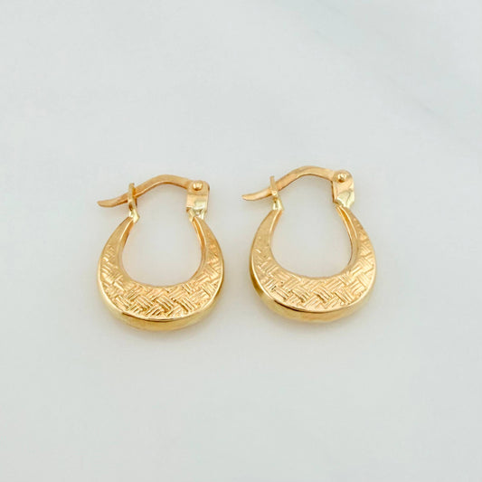 Candongas Bolso 1.2 g / 1.05 cm Oro Amarillo 18K