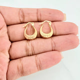 Candongas Bolso 1.2 g / 1.05 cm Oro Amarillo 18K