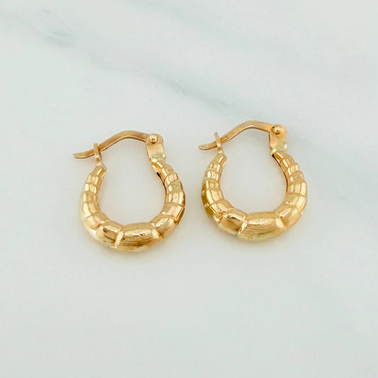 Candongas Bolso Omega 1.15 g / 1.05 cm Oro Amarillo 18K