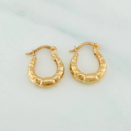 Candongas Bolso Omega 1.15 g / 1.6 cm Oro Amarillo 18K