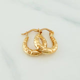 Candongas Bolso Omega 1.15 g / 1.05 cm Oro Amarillo 18K