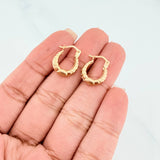 Candongas Bolso Omega 1.15 g / 1.05 cm Oro Amarillo 18K