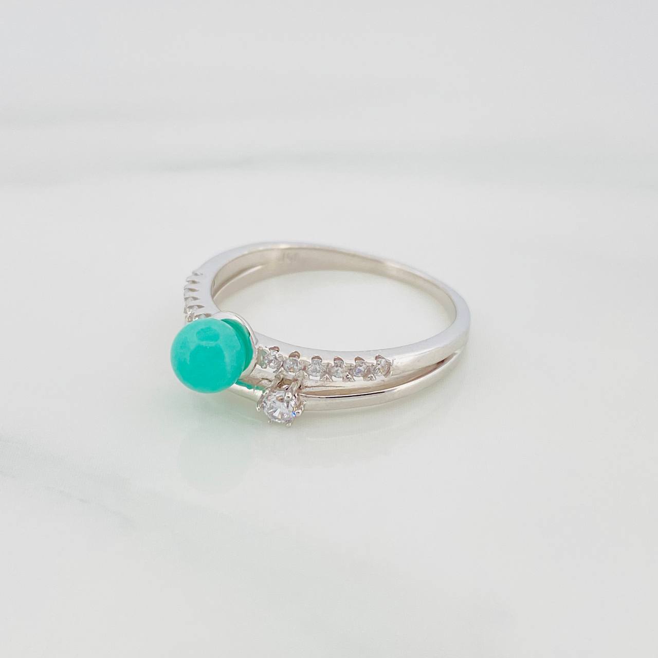 Anillo Solitario Churumbela Esmeralda 72 Pts 1.95 g / T6 Plata 925