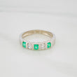 Anillo Acordeon Esmeraldas 24Pts 1.7 g / T7 1/4 Plata 925