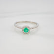 Anillo Bisel Esmeralda 15Pts 1.35 g / T6 1/4 Plata 925