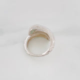 Anillo Tronco Esmeraldas 16Pts 5.6 g / T8 1/4 Plata 925