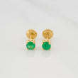 Topos Cuatro Garras Esmeraldas 44Pts 0.9 g / 3.9 mm Oro Amarillo 18K