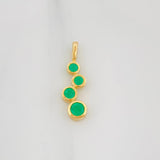 Dije Circulos Esmeraldas 36Pts 1 g / 2 cm Oro Amarillo 18K