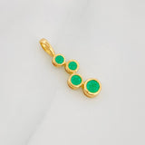 Dije Circulos Esmeraldas 36Pts 1 g / 2 cm Oro Amarillo 18K