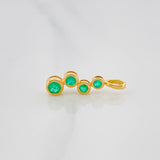 Dije Circulos Esmeraldas 36Pts 1 g / 2 cm Oro Amarillo 18K