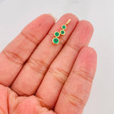 Dije Circulos Esmeraldas 36Pts 1 g / 2 cm Oro Amarillo 18K