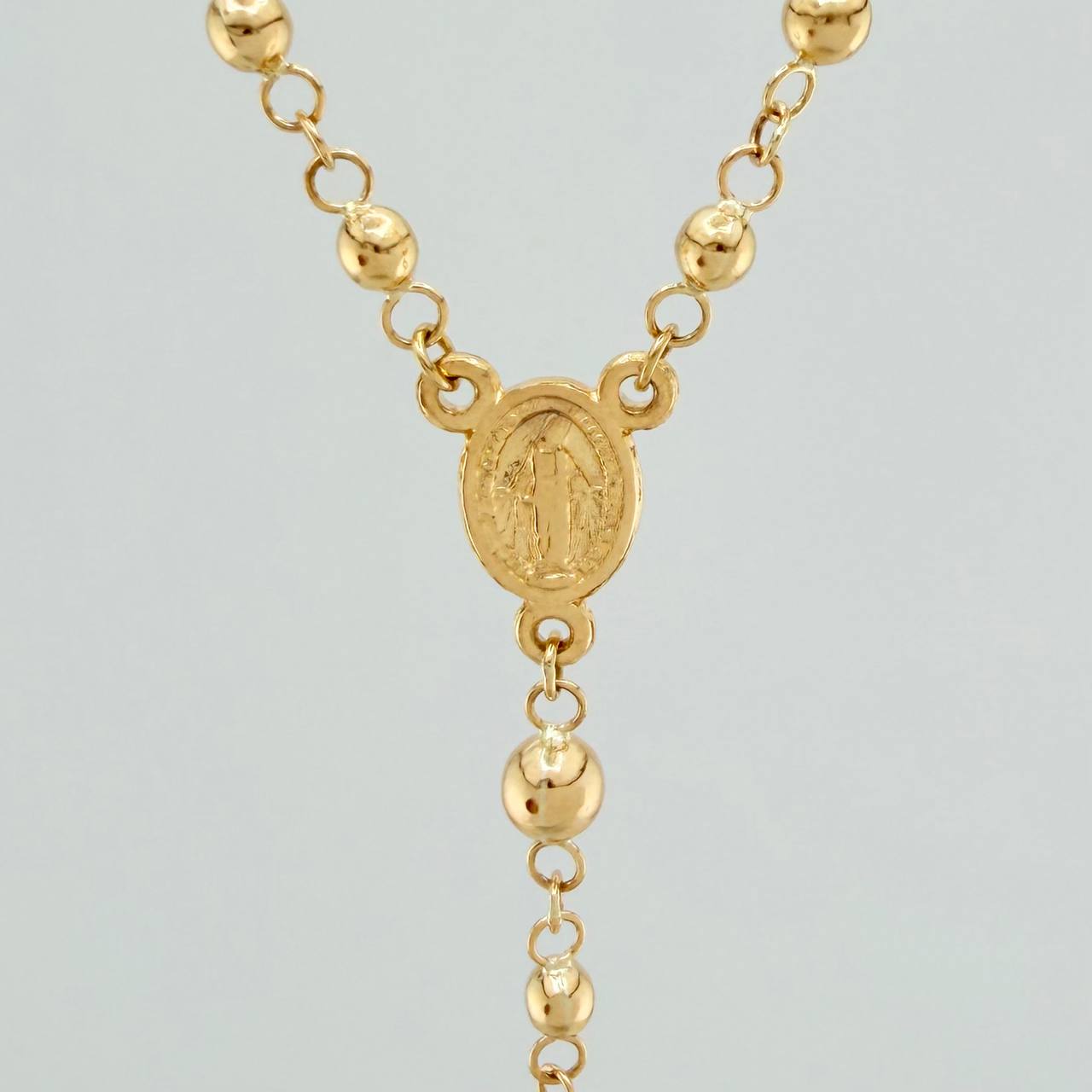 Rosario Virgen Milagrosa 6.1gr / 51cm / 3mm-4mm Oro Amarillo 18K &