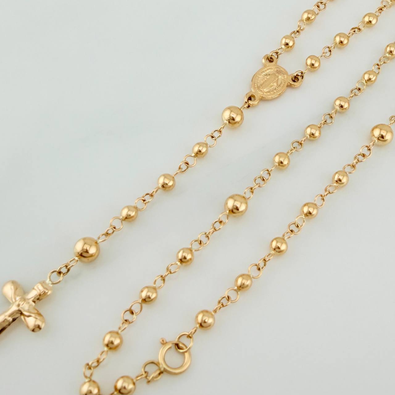 Rosario Virgen Milagrosa 6.1gr / 51cm / 3mm-4mm Oro Amarillo 18K &
