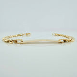 Pulso Placa Cubana 11.05gr / 21cm / 4mm Oro Amarillo 18K