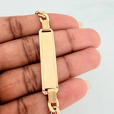 Pulso Placa Cubana 11.05gr / 21cm / 4mm Oro Amarillo 18K