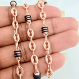 Cadena Rustica Barril GC 18.1gr / 73cm / 4.6mm Oro Rosa 18K