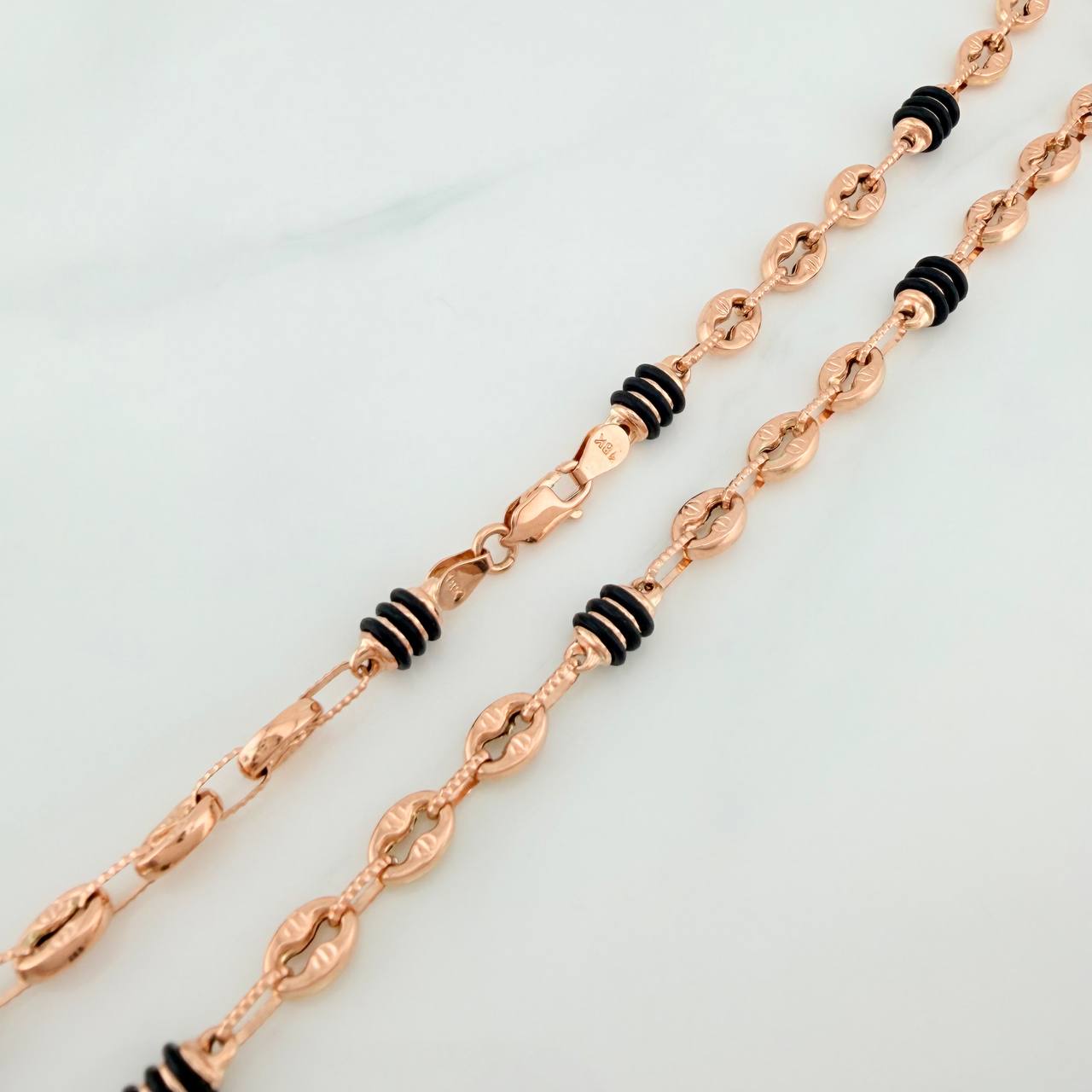 Cadena Rustica Barril GC 18.1gr / 73cm / 4.6mm Oro Rosa 18K