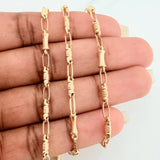 Cadena Rustica Tornillo 9.05gr / 60cm / 3.5mm Oro Amarillo 18K