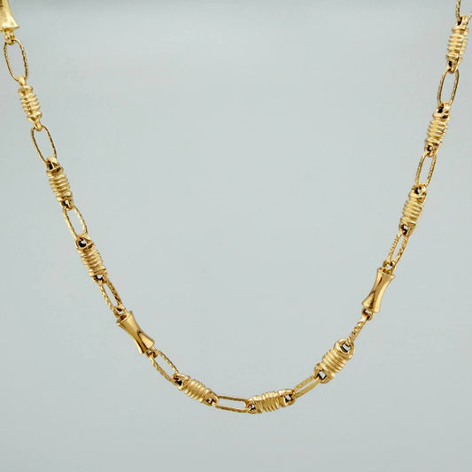 Cadena Rustica Tornillo 9.05gr / 60cm / 3.5mm Oro Amarillo 18K &