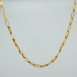 Cadena Rustica Tornillo 9.05gr / 60cm / 3.5mm Oro Amarillo 18K