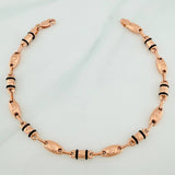Pulso Rustico Corona 5.15gr / 21cm / 3.9mm Oro Rosa 18K &