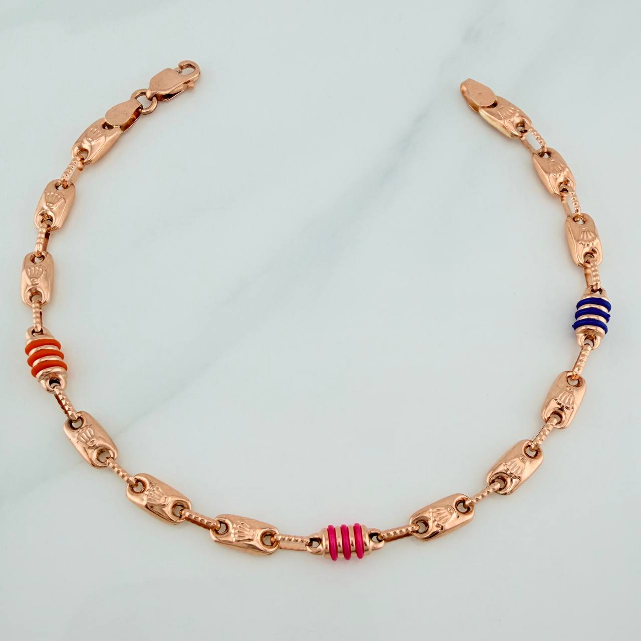 Pulso Rustico Corona 4.6gr / 20cm / 4.25mm Oro Rosa 18K &