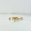Anillo Dios 1.05gr / T7 1/2 / Circones Blancos Oro Amarillo