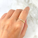 Anillo Dios 1.1gr / T7 1/2 / Circones Blancos Oro Amarillo