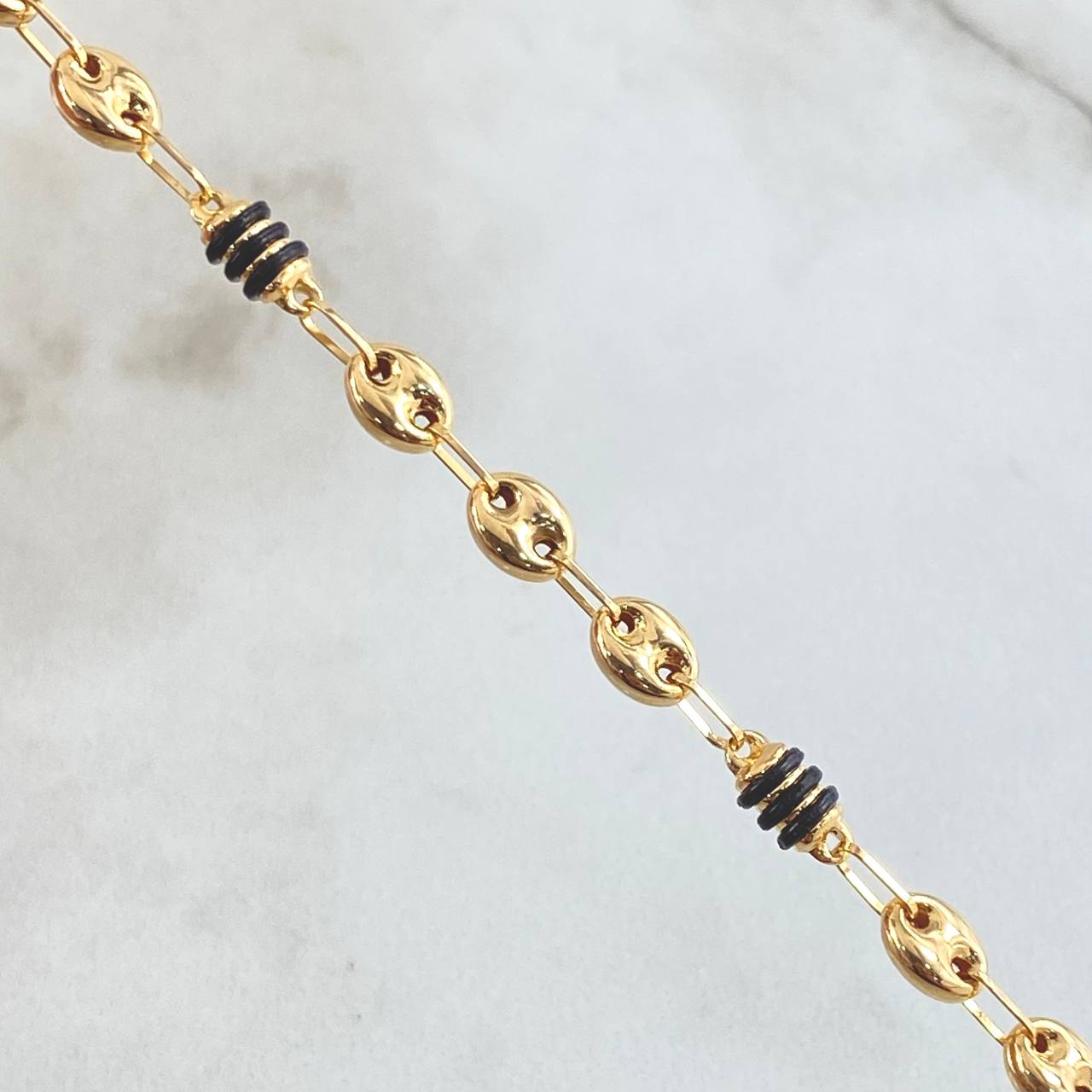 Cadena Rústica GC 3x1 7.8gr / 50cm / 4.5mm Oro Amarillo 18K ©