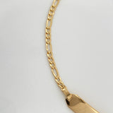 Pulso Placa Figaro 2.85gr / 15.5cm / 2.6mm Oro Amarillo +1 18K %
