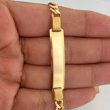 Pulso Placa Cubana 7.25gr / 19cm / 4mm Oro Amarillo +1 18K %