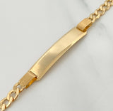 Pulso Placa Cubana 7.25gr / 19cm / 4mm Oro Amarillo +1 18K %