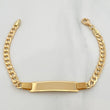 Pulso Placa Cubana 7.25gr / 19cm / 4mm Oro Amarillo +1 18K %