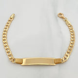 Pulso Placa Cubana 7.25gr / 19cm / 4mm Oro Amarillo +1 18K %