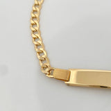 Pulso Placa Cubana 7.25gr / 19cm / 4mm Oro Amarillo +1 18K %