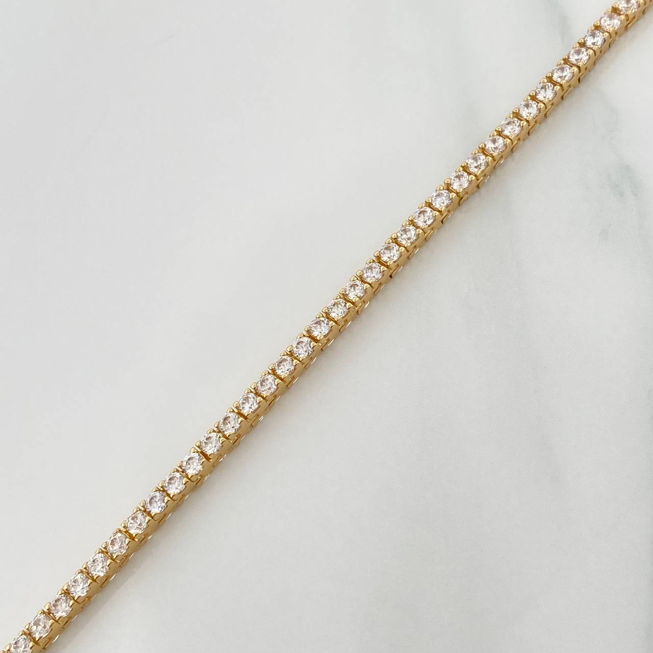 Pulso Tennis 7.7gr / 18cm / 2.5mm Oro Amarillo +4 18K %