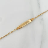 Pulso Placa Aro Seguido 1.55gr / 16cm / 1mm Oro Amarillo +3 18K %