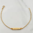Pulso Placa Aro Seguido 1.5gr / 16cm / 1mm Oro Amarillo +3 18K %