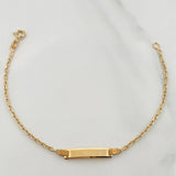 Pulso Placa Aro Seguido 1.5gr / 16cm / 1mm Oro Amarillo +3 18K %