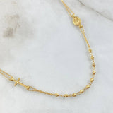 Cadena Tipo Denario Virgen Milagrosa 3.8gr / 45cm / Oro Amarillo +4 18K ©