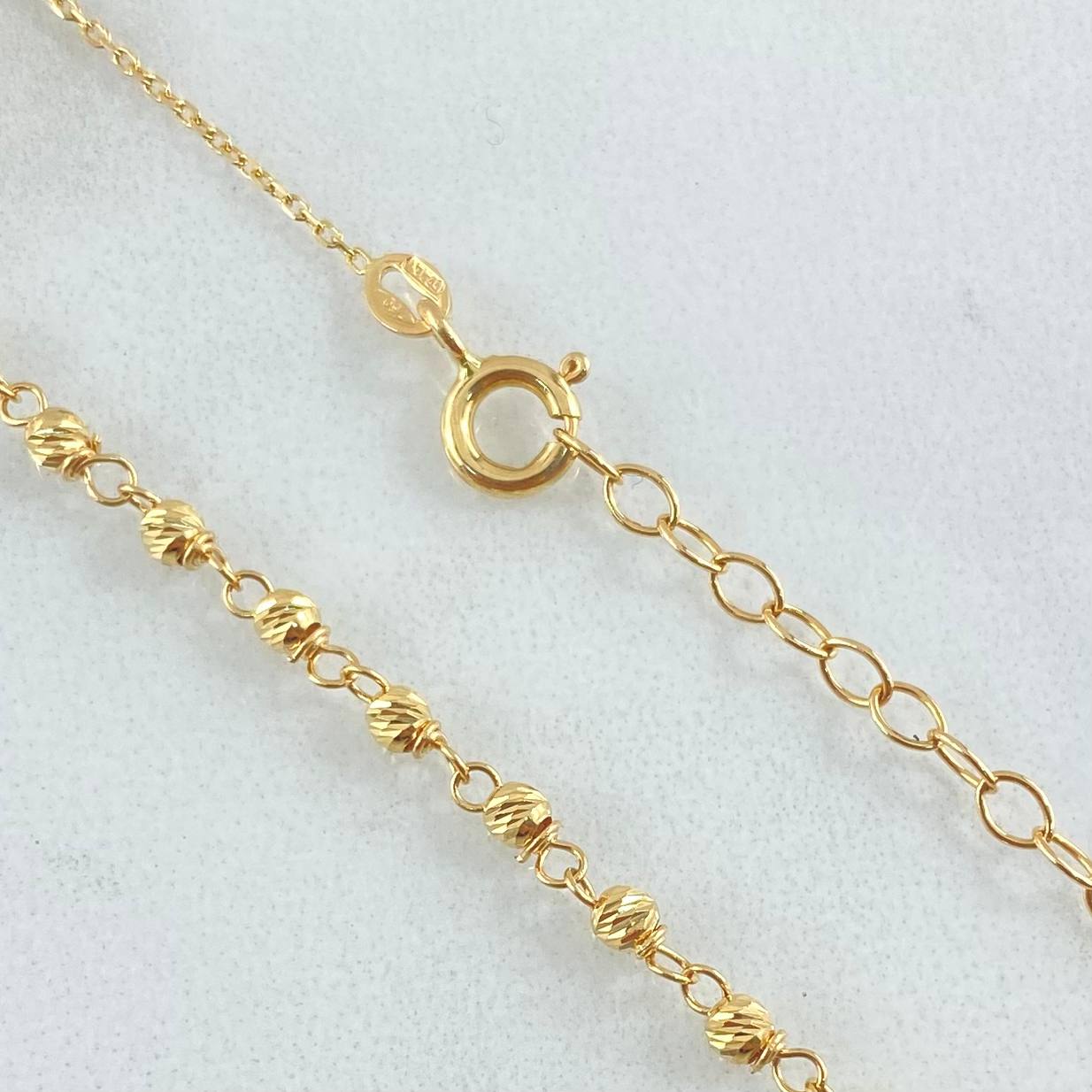 Cadena Tipo Denario Virgen Milagrosa 3.8gr / 45cm / Oro Amarillo +4 18K ©